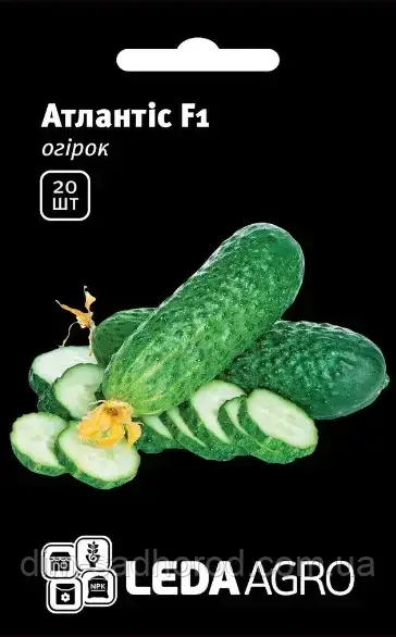 Насіння огірка Атлантіс F1 - Leda Agro 20 шт в упаковці, фото 1
