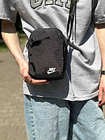 Чорна барсетка Nike/Жовтогаряча спортивна сумка через плече найк/ Сумка Nike