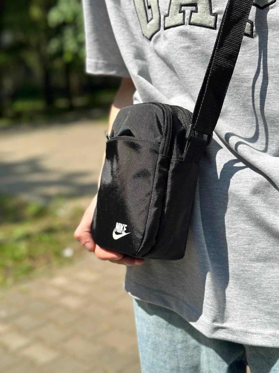 Купить Черная барсетка Nike / Мужская спортивная сумка через плечо найк ...