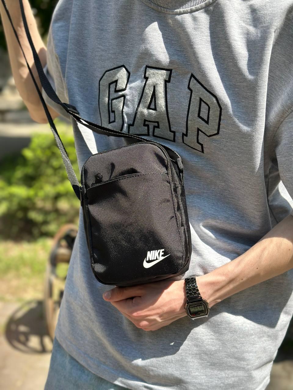Купить Черная барсетка Nike / Мужская спортивная сумка через плечо найк ...