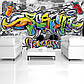 Флізелінові фотошпалери дитячі для хлопчиків 312 x 219 см Барвисте графіті (2295VEXXL) Найкраща якість, фото 8