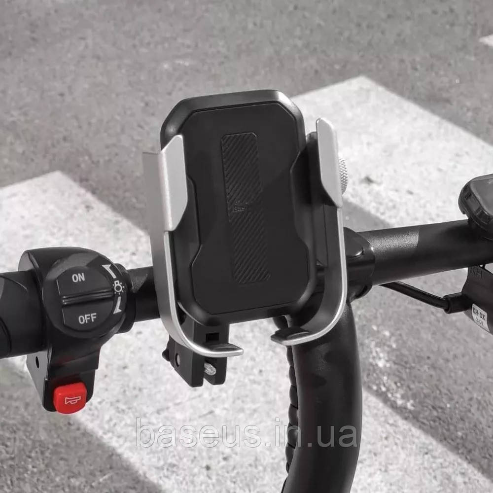 Велотримач для телефону Baseus Armor Motorcycle Holder Black (SUKJA-01)