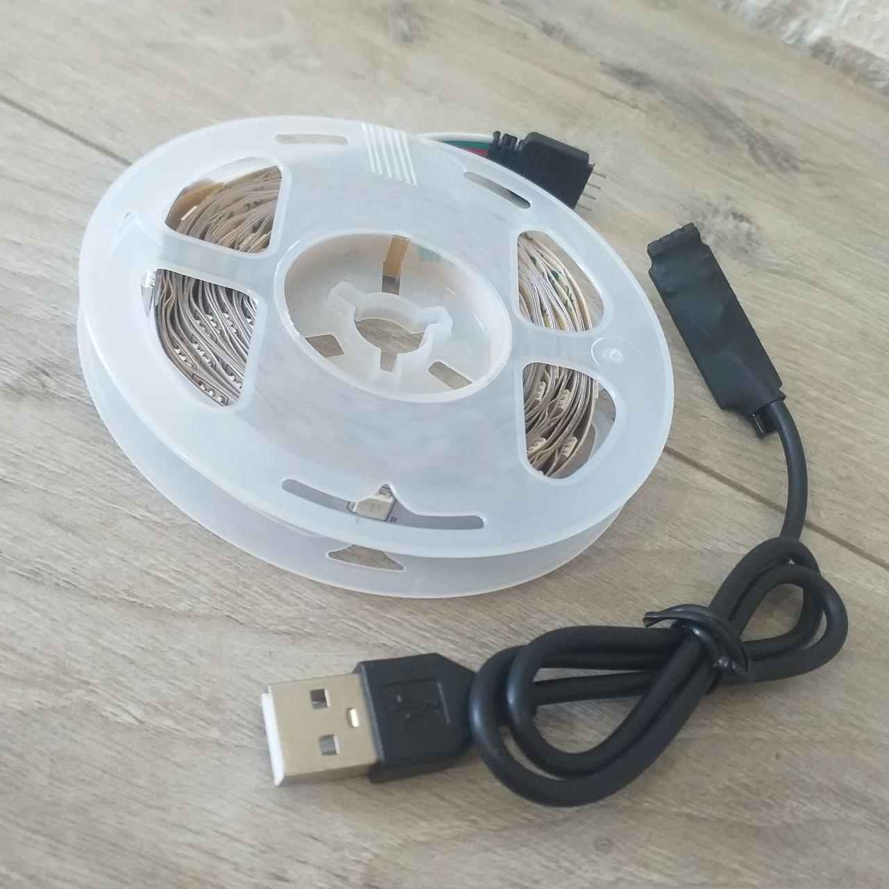 Світлодіодна LED-стрічка 5 V 5 м USB-лам лампа світильник від Power Bank Мультиколор (KG-9836)