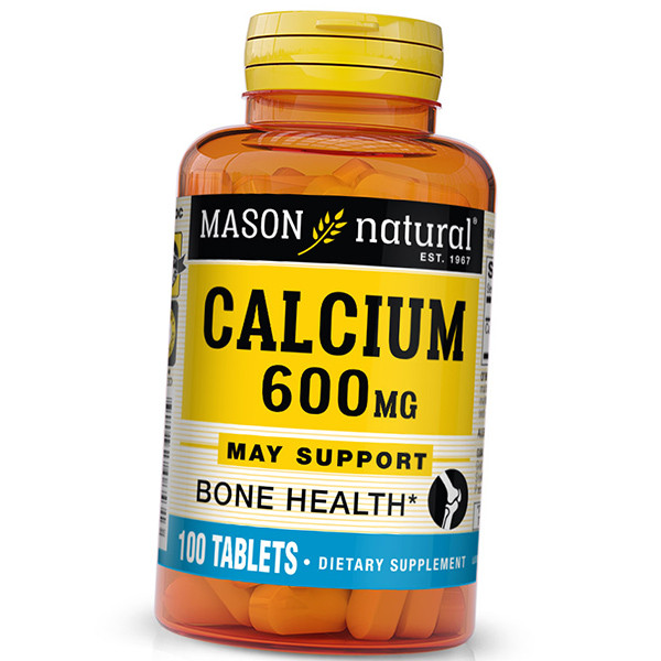 Купить Кальций Карбонат Calcium 600 Mason Natural 100таб (36440089 ...