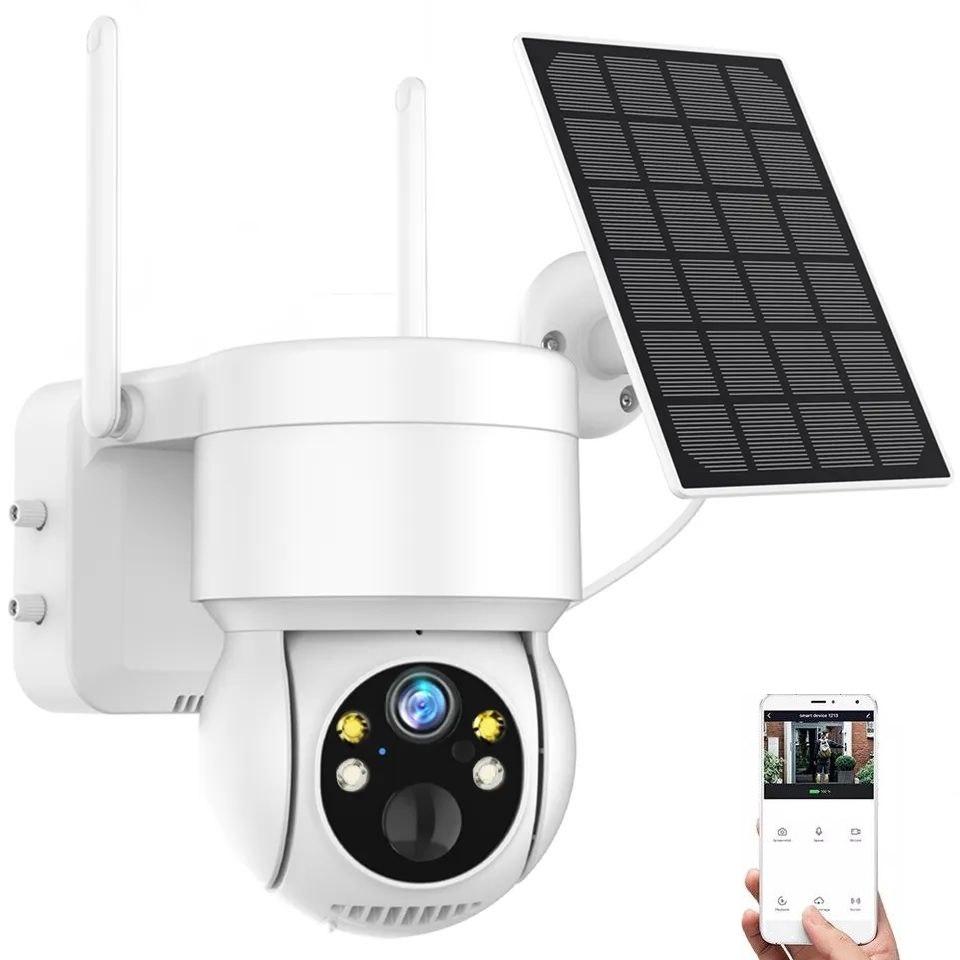 Солнечная охранная WiFi IP камера Wonsdar XM30-4MP-BY 3.6мм c динамиком и микрофоном. iCSee, фото 1