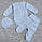 56 0-1 міс літній з дірочками костюмчик комплект на виписку для новонароджених у пологовий будинок 7018 Блакитний, фото 3