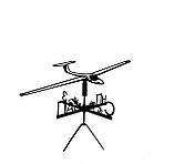 Флюгер Пароплан, Літак, флюгер на дах з металу 2 мм., фото 3