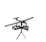 Флюгер Пароплан, Літак, флюгер на дах з металу 2 мм., фото 4