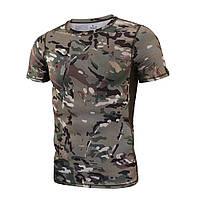 Футболка тактическая компрессионная Tactical T-shirt A159 мультикам, размер XXL (2XL)