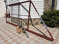 Сваренные откатные ворота на проем 3 метра (Каркас сваренный с фурнитурой до 500 кг)