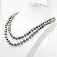 Намисто халькопирит сріблястий, намистина 8 мм, довжина бус 120 см