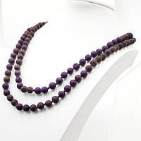 Намисто халькопирит фіолетовий, намистина 8 мм, довжина бус 120 см