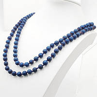 Намисто халькопирит синій, намистина 8 мм, довжина бус 120 см