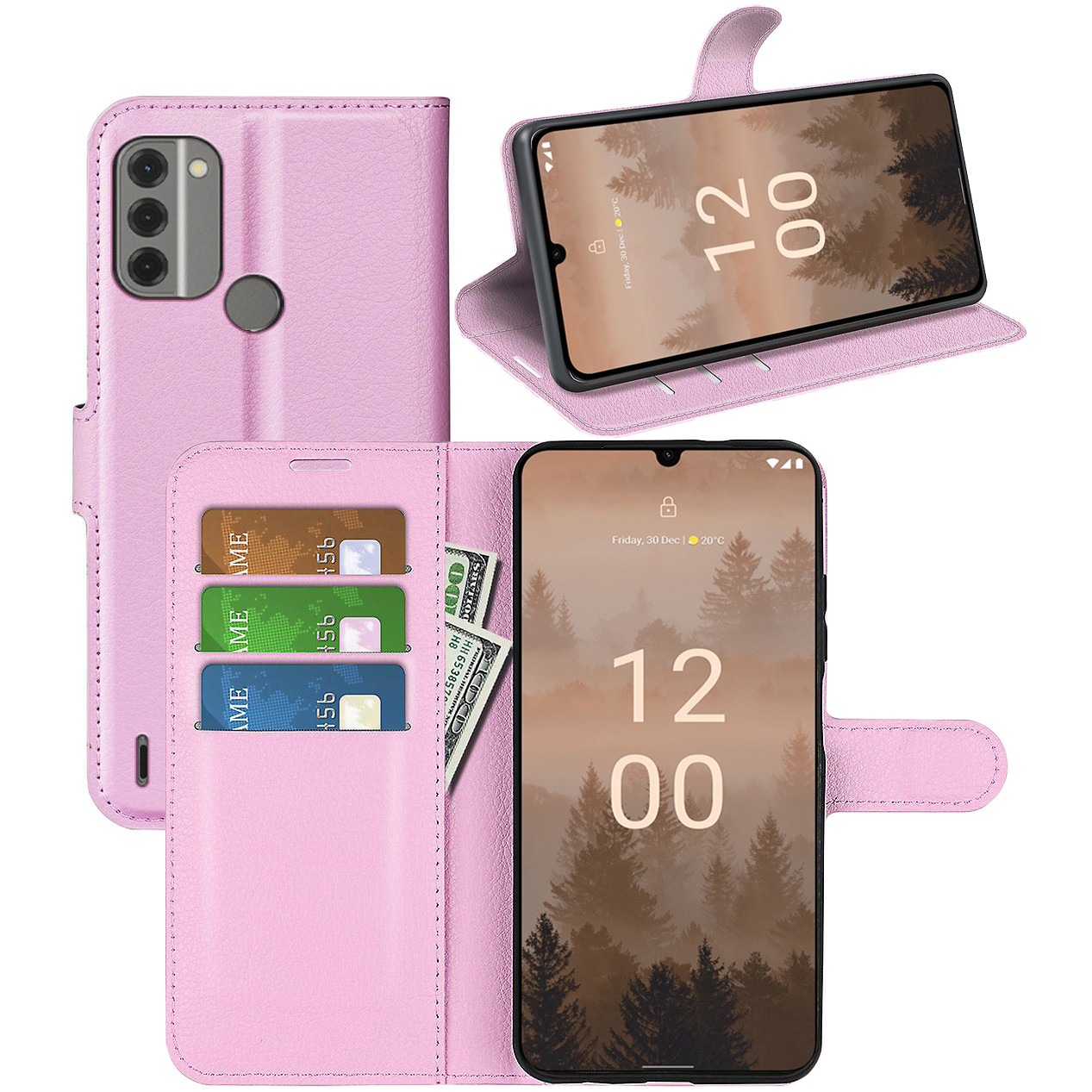 Чохол-книжка Litchie Wallet для Nokia C31 Light Pink