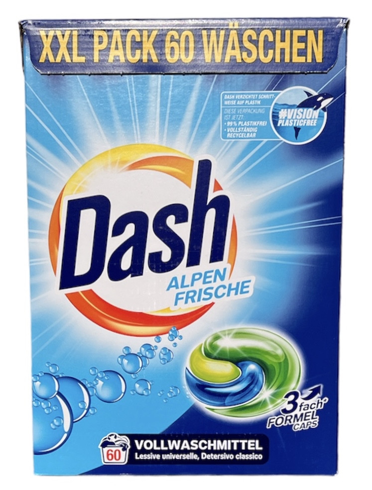 Капсули для прання Dash Alpen Frische універсальні 60 шт