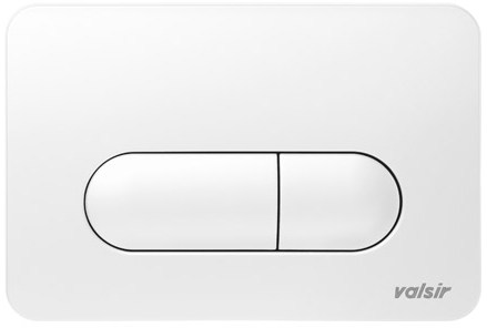 Клавіша змиву для інсталяції Valsir P2 Tropea 3 біла ABS пластик 3/6 л VS0872801