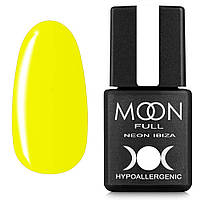Гель лак MOON FULL Neon Ibiza color Gel polish, 8 ml, №711 неоново-желтый