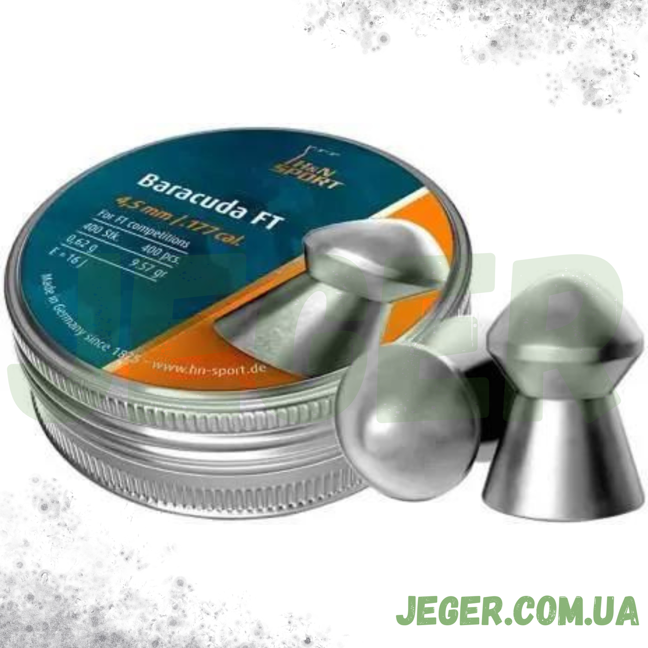 Кулі H&N Baracuda FT 4.50 мм, 0.62 г, 400 шт. JGR