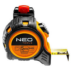 Рулетка NEO Tools з фіксатором SELFLOCK (5 м х 25 мм) (67-205)
