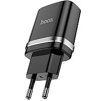 СЗУ HOCO N1 1USB/2.4A + USB - Lightning 12pc, сетевое зарядное устройство, Черный "Lv"