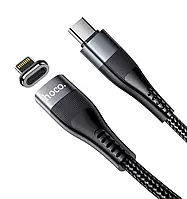 USB Кабель HOCO U99 Магнитный Type-C - Lightning для телефона, ноутбука, пк 100W 1.2М Черный "Lv"