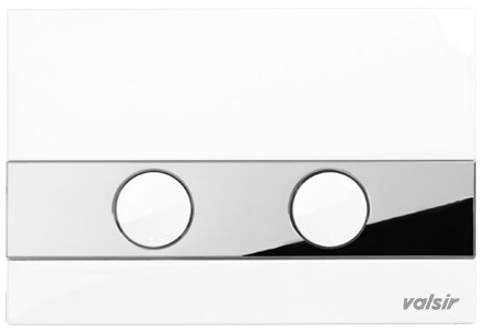 Клавіша змиву для інсталяції Valsir Tropea S P5 біла з хромом (механіка) VS0869402, фото 1
