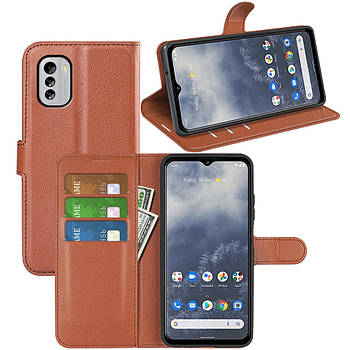 Чохол-книжка Litchie Wallet для Nokia G60 5G Brown