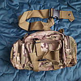 Поясна тактична сумка військова B04 MOLLE через плече моллі мультикам, фото 7