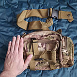 Поясна тактична сумка військова B04 MOLLE через плече моллі мультикам, фото 8