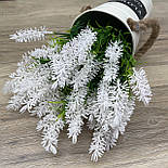 Букет штучної лаванди 30 см білий, фото 2
