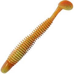 Силікон Reins Bubbring Shad 4" 308 Marble Chart Orange (6 шт/уп)