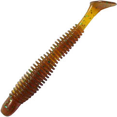 Силікон Reins Bubbring Shad 4" 565 Motor Oil Green Flake (8 шт/уп)