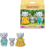 Sylvanian Families Calico Critters Семья слонов Epoch 5376 Elephant Family набор слоны, слонята