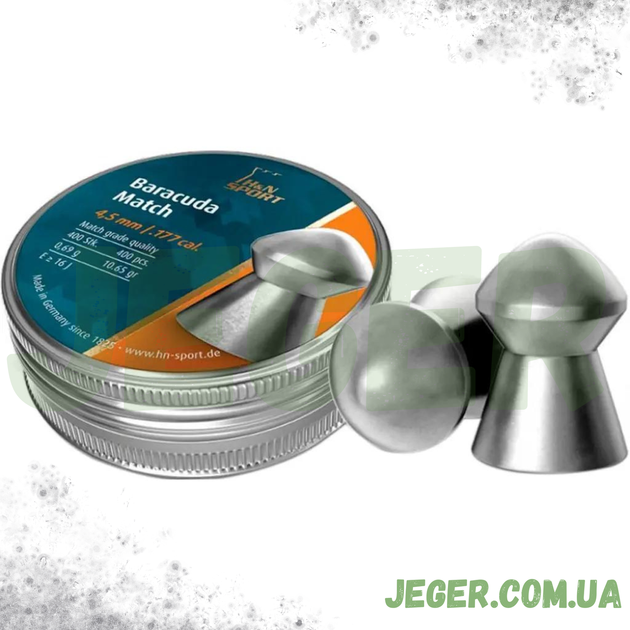 Кулі H&N Baracuda Match 4.50 мм, 0.69г, 400 шт. JGR