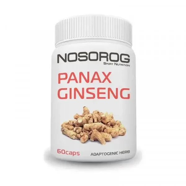 Натуральна домішка для спорту Nosorog Nutrition Panax Ginseng 60 Caps, фото 1