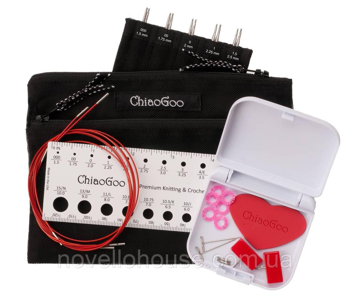 Набір знімних спиць ChiaoGoo Twist Red Lace MINI 10 см. № 7400-M (Для ручного в'язання)