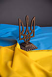Тризуб настільний металевий на підставці бронзовий, фото 6