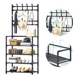 Вішалка для одягу та підставка для взуття 2в1 New simple floor clothes rack