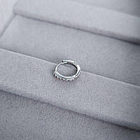 Серьга кольцо для хряща 8 мм DeKolie MK1211-1 серебристый