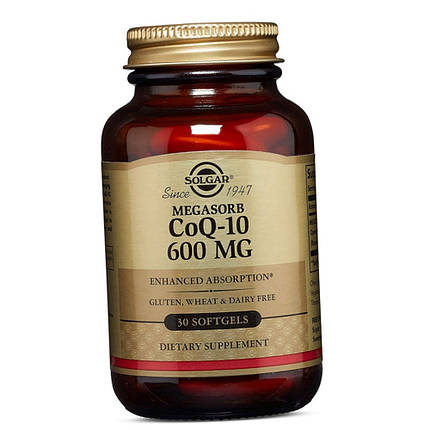 Коензим Solgar MegaSorb CoQ-10 600 mg 30 softgels, фото 1