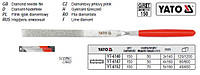 Надфиль алмазний алмазний плоский l=140/50 мм b=3 мм YATO-6140