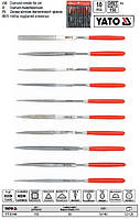 Набір надфіль алмазний алмазний l=140/50 мм b=3 мм 10 шт YATO-6144