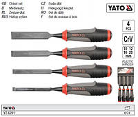 Набір стамески ручка полімер b=10-12-16-20 мм CrV YATO-6281