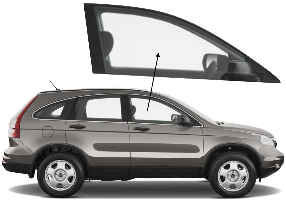 Бічне скло Honda CR-V 2007-2012 передніх дверей праве