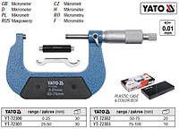 Микрометр YATO Польша точность 0,01 диапазон 25-50 YT-72301