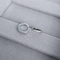 Серьги кольца для хряща 8 мм (пара) DeKolie MK1211-5 серебряный