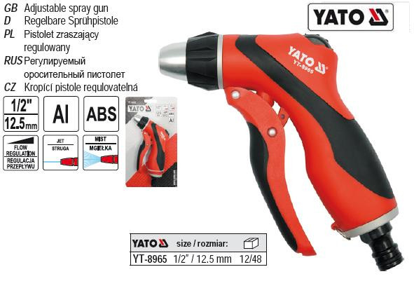 Пистолет поливочний YATO пістолет зрощувач Ø=1/2" YT-8965