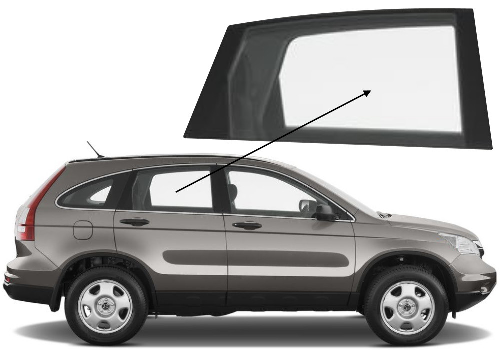 Бічне скло Honda CR-V 2007-2012 задніх дверей праве, фото 1