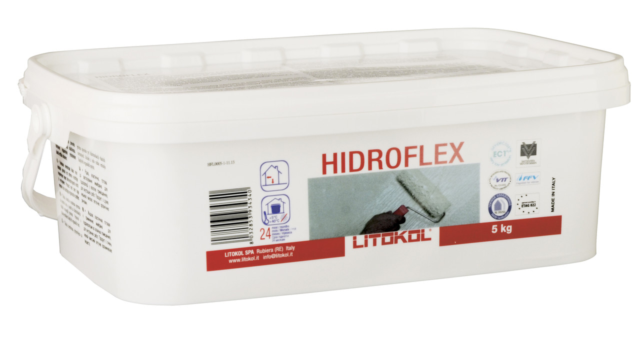 Гідроізоляція готова однокомпонентна Litokol Hidroflex (гідрофлекс) 10 кг, (внутр)