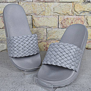 Шльопанці жіночі сланці Luck Line, Сірі шльопанці на пінковій підошві